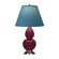 Small Double Gourd One Light Accent Lamp in Sugar Plum Glazed Ceramic w/Antique Silver (165|SM12B)