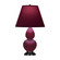 Small Double Gourd One Light Accent Lamp in Sugar Plum Glazed Ceramic w/Deep Patina Bronze (165|SM11P)