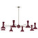 Clare Eight Light Chandelier in Polished Nickel w/Sugar Plum Painted (165|SM09SM)
