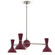 Clare Three Light Chandelier in Polished Nickel w/Sugar Plum Painted (165|SM04SM)