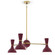 Clare Three Light Chandelier in Modern Brass w/Sugar Plum Painted (165|SM03SM)