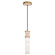 Kane One Light Pendant in Rose Water w/Modern Brass (165|RW85)