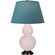 Double Gourd One Light Table Lamp in Rose Water Glazed Ceramic w/Deep Patina Bronze (165|RW21B)