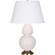Double Gourd One Light Table Lamp in Rose Water Glazed Ceramic w/Antique Natural Brass (165|RW20X)