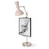 Clare One Light Table Easel in Polished Nickel w/Rose Water Painted (165|RW15RW)