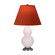 Small Double Gourd One Light Accent Lamp in Rose Water Glazed Ceramic w/Antique Silver (165|RW12T)