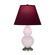Small Double Gourd One Light Accent Lamp in Rose Water Glazed Ceramic w/Antique Silver (165|RW12P)