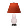 Small Double Gourd One Light Accent Lamp in Rose Water Glazed Ceramic w/Deep Patina Bronze (165|RW11T)