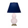 Small Double Gourd One Light Accent Lamp in Rose Water Glazed Ceramic w/Antique Natural Brass (165|RW10N)