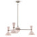 Clare Three Light Chandelier in Polished Nickel w/Rose Water Painted (165|RW04RW)