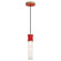 Kane One Light Pendant in Ruby Red w/Modern Brass (165|RR85)