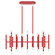 Kane 42 Light Chandelier in Ruby Red w/Polished Nickel (165|RR78)