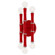 Kane Six Light Wall Sconce in Ruby Red w/Polished Nickel (165|RR76)