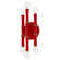 Kane Six Light Wall Sconce in Ruby Red w/Modern Brass (165|RR75)