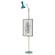 Clare One Light Floor Easel in Polished Nickel w/Peacock Painted (165|PC17PC)