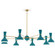 Clare Eight Light Chandelier in Modern Brass w/Peacock Painted (165|PC08PC)