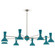 Clare Eight Light Chandelier in Polished Nickel w/Peacock Painted (165|PC09PC)