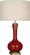 Athena One Light Table Lamp in Oxblood Glazed Ceramic w/Aged Brass (165|OX992)