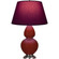 Double Gourd One Light Table Lamp in Oxblood Glazed Ceramic w/Antique Silver (165|OX22P)