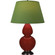 Double Gourd One Light Table Lamp in Oxblood Glazed Ceramic w/Deep Patina Bronze (165|OX21G)
