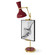 Clare One Light Table Easel in Modern Brass w/Oxblood Painted (165|OX14OX)