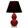 Small Double Gourd One Light Accent Lamp in Oxblood Glazed Ceramic w/Lucite (165|OX13K)