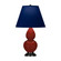 Small Double Gourd One Light Accent Lamp in Oxblood Glazed Ceramic w/Deep Patina Bronze (165|OX11N)