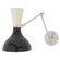 Clare One Light Wall Sconce in Polished Nickel w/Obsidian, Bone Painted (165|OS19BN)