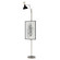 Clare One Light Floor Easel in Polished Nickel w/Obsidian, Bone Painted (165|OS17BN)