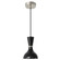 Clare One Light Pendant in Polished Nickel w/Obsidian Painted (165|OS02OS)