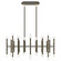 Kane 42 Light Chandelier in Matte Smokey Taupe w/Modern Brass (165|MST77)