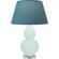 Double Gourd One Light Table Lamp in Mint Glazed Ceramic w/Lucite (165|MN23B)