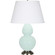 Double Gourd One Light Table Lamp in Mint Glazed Ceramic w/Antique Silver (165|MN22X)