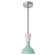 Clare One Light Pendant in Polished Nickel w/Mint, Lily Painted (165|MN02LY)