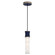 Kane One Light Pendant in Matte Midnight Blue w/Polished Nickel (165|MMB86)