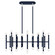 Kane 42 Light Chandelier in Matte Midnight Blue w/Polished Nickel (165|MMB78)