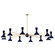 Clare 12 Light Chandelier in Modern Brass w/Midnight Blue Painted (165|MB12MB)