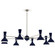 Clare Eight Light Chandelier in Polished Nickel w/Midnight Blue Painted (165|MB09MB)