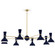 Clare Eight Light Chandelier in Modern Brass w/Midnight Blue Painted (165|MB08MB)