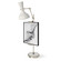 Clare One Light Table Easel in Polished Nickel w/Lily Painted (165|LY15LY)