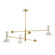 Clare Three Light Pendant in Modern Brass w/Lily Painted (165|LY10LY)