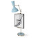 Clare One Light Table Easel in Polished Nickel w/Baby Blue Painted (165|BB15BB)
