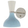 Clare One Light Wall Sconce in Polished Nickel w/Baby Blue, Lily Painted (165|BB06LY)
