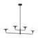 Mendota Four Light Chandelier in Midnight Black (1|GLC1244MBK)
