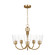 Miles Five Light Chandelier in Satin Brass (1|GLC1145SB)