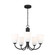 Miles Five Light Chandelier in Midnight Black (1|GLC1115MBK)