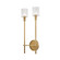 Salita Two Light Bathroom Fixture in Ribbed Crystal/Vintage Brass (452|WV314302VBRC)