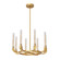 Flute Eight Light Chandelier in Ribbed Glass/Vintage Brass (452|CH316708VBCR)