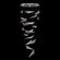 Volo LED Pendant in Silver/Clear Hammered (48|100119-44)