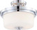 Soho Two Light Semi Flush Mount in Polished Chrome / Satin White (72|60-4593)